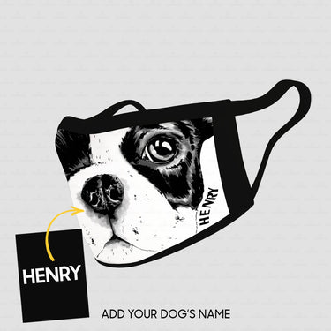 Personalized Dog Gift Idea - Dog With Glitter Eyes For Dog Lovers - Cloth Mask